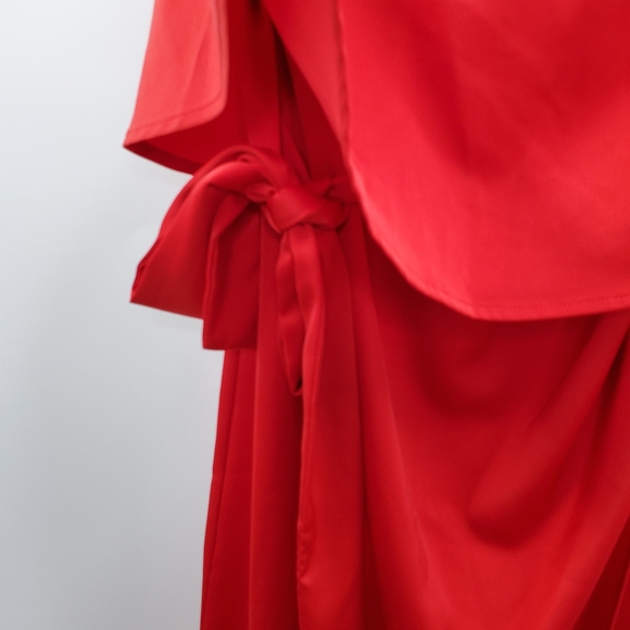 Revolve Lovers + Friends Violet Midi in Rose Strapless Dress Red Cocktail NEW - Picture 6 of 11